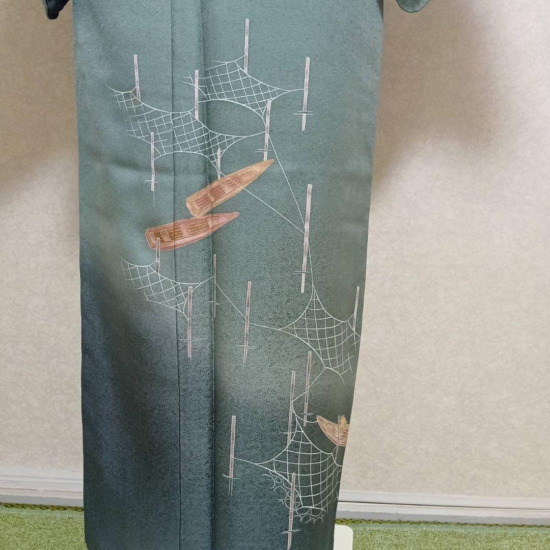 Y*o様 未使用近い　美品　袷　正絹　友禅　訪問着　フルセット　身丈164 裄6