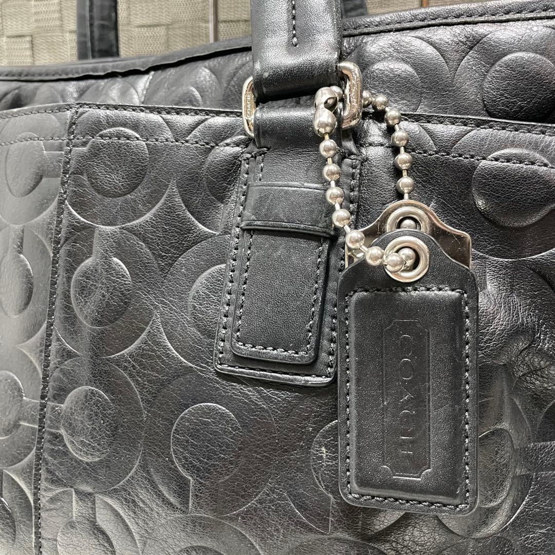 乙*信様 COACH ブラック ビジネスバッグ