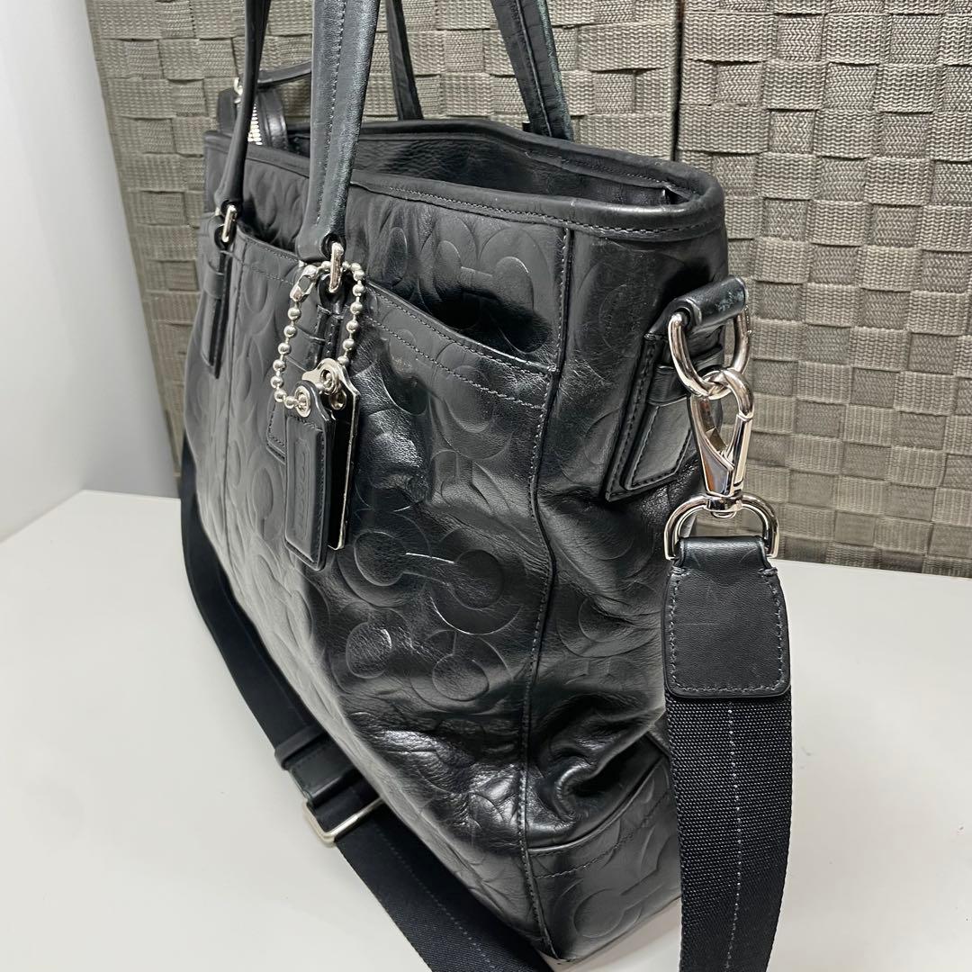 乙*信様 COACH ブラック ビジネスバッグ