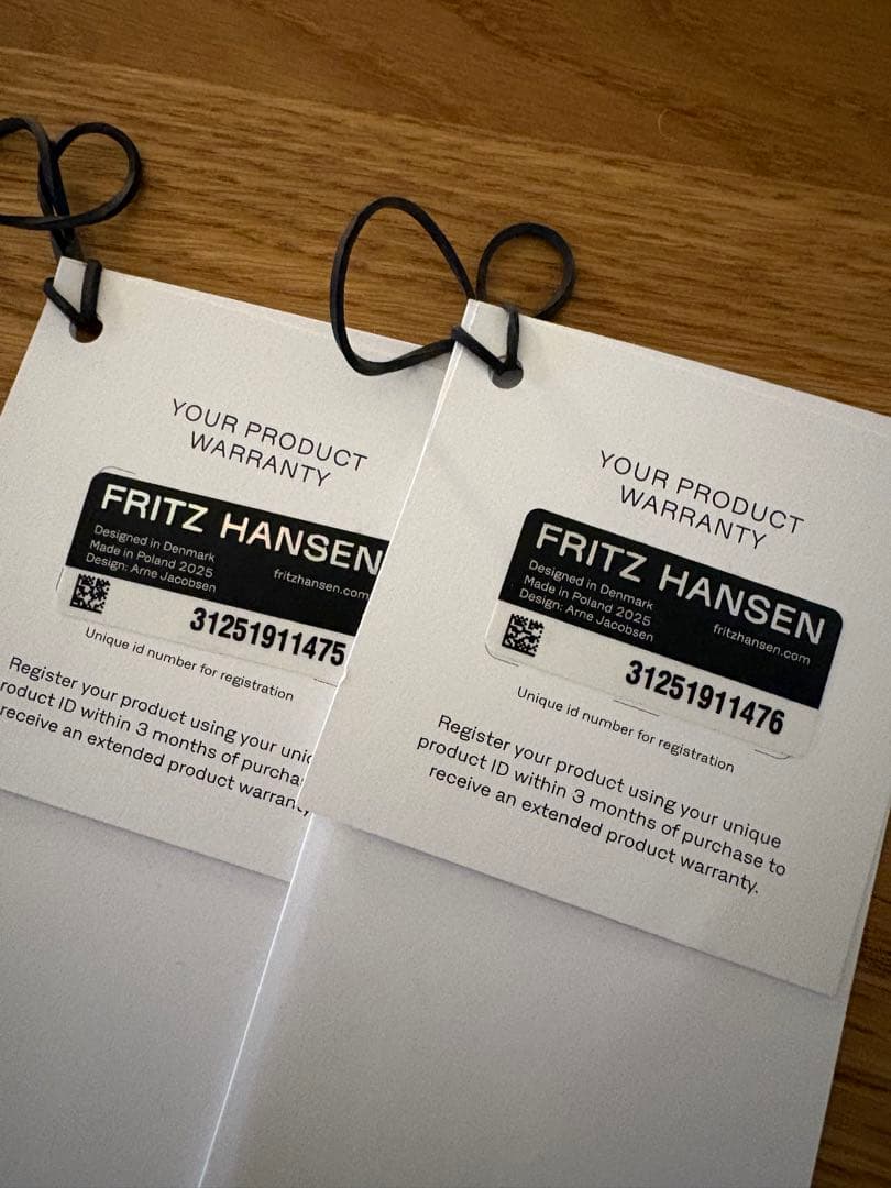 最終値下げ　Fritz Hansen ホワイト ダイニングチェア