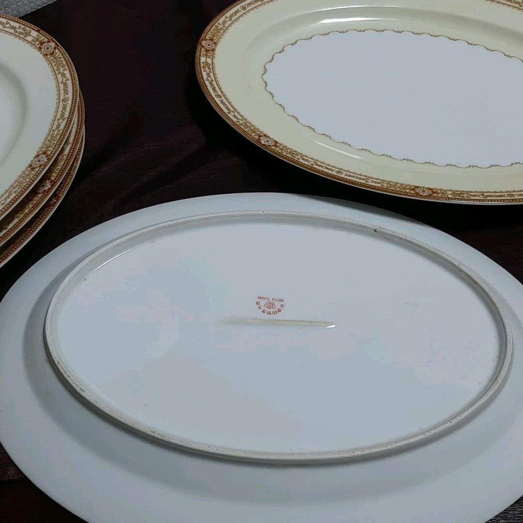 名古屋 製陶会社　meito china　オーバル中皿×5