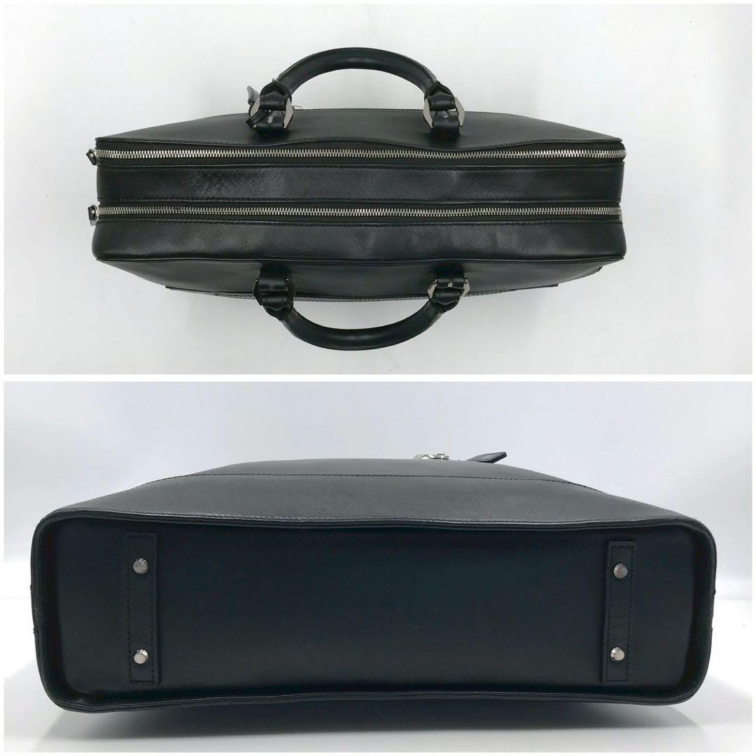 美品✨ウルティマトーキョー ビジネスバッグ レザー チャーム ブラック A4収納