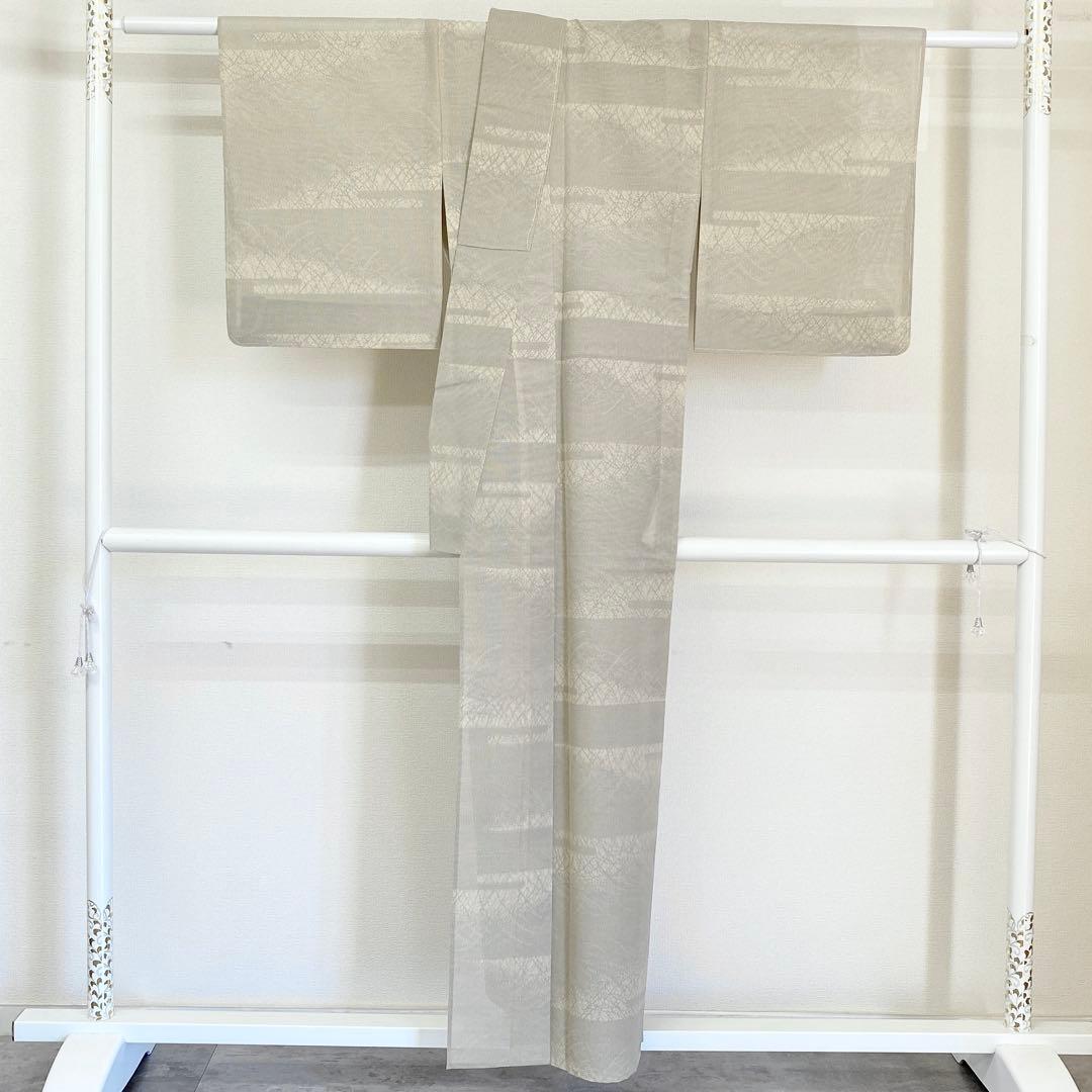 ⭐︎K0882 美品 逸品 単衣 夏向き お洒落 紗 夏大島 正絹 小紋