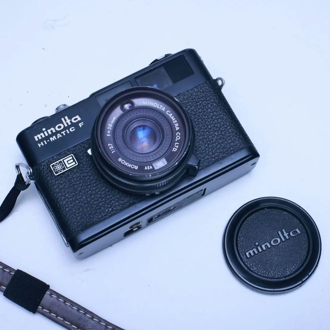 フィルムカメラ MINOLTA HI-MATIC F 電池付き 黑