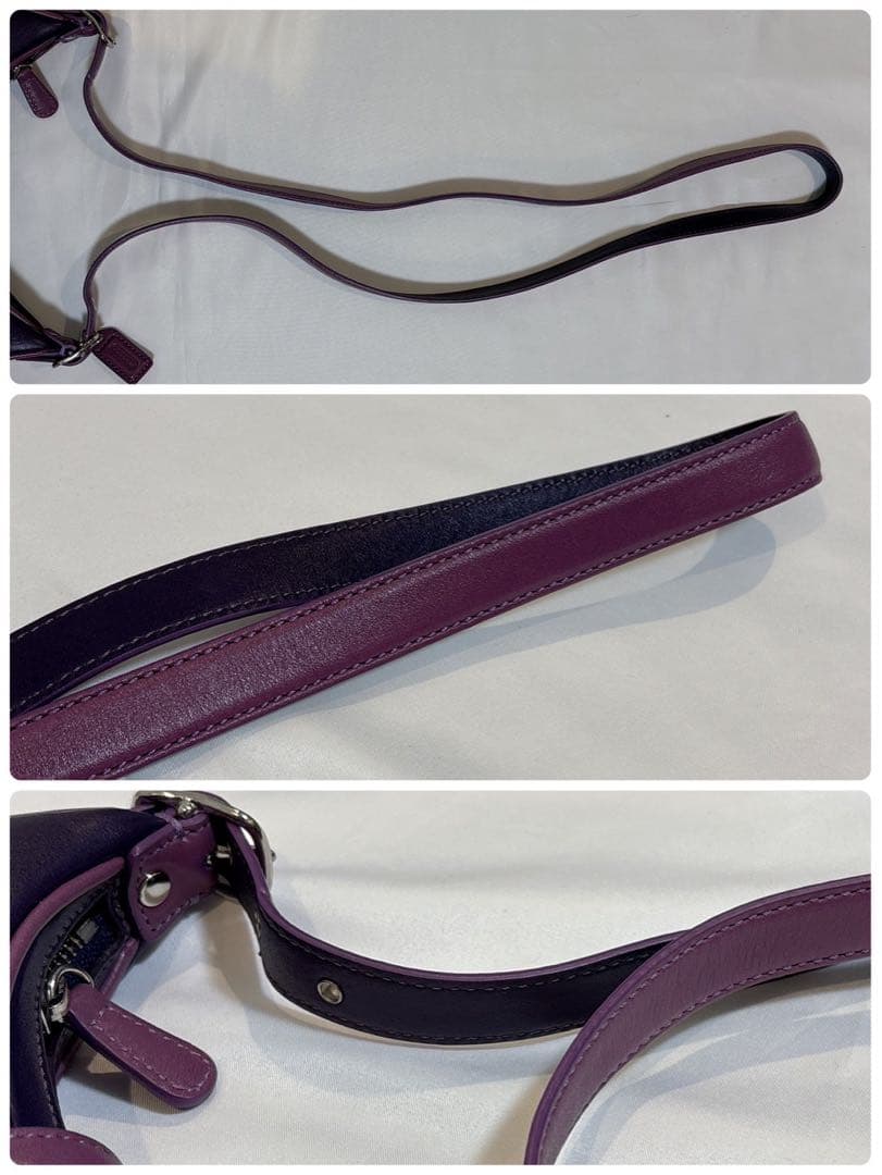 COACH ショルダーバッグ 9559 レザー 紫