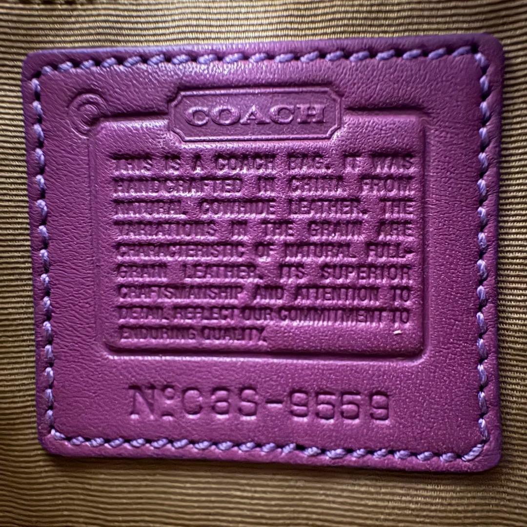 COACH ショルダーバッグ 9559 レザー 紫