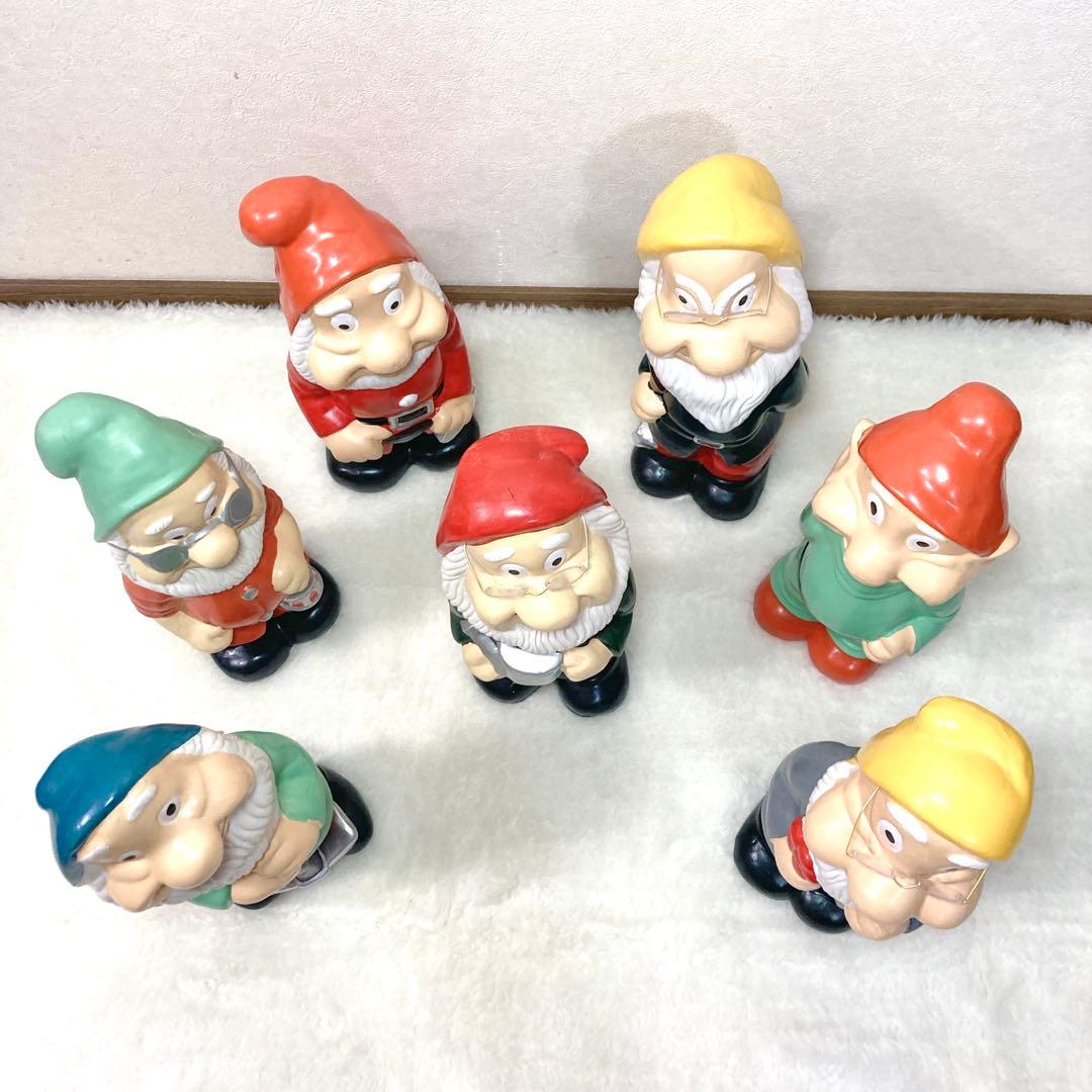 【高さ45cm✨】イルミ 七人の小人 オブジェ 陶器製 置物 7体セット 7人