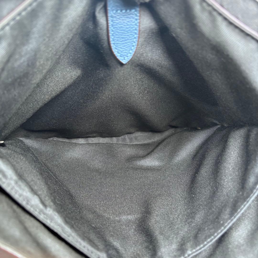 コーチ ショルダーバッグ メッセンジャーバッグ 斜め掛け レザー ブルー