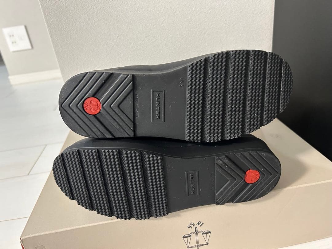 HUNTER オリジナルぺレイブーツ　トール5BLK