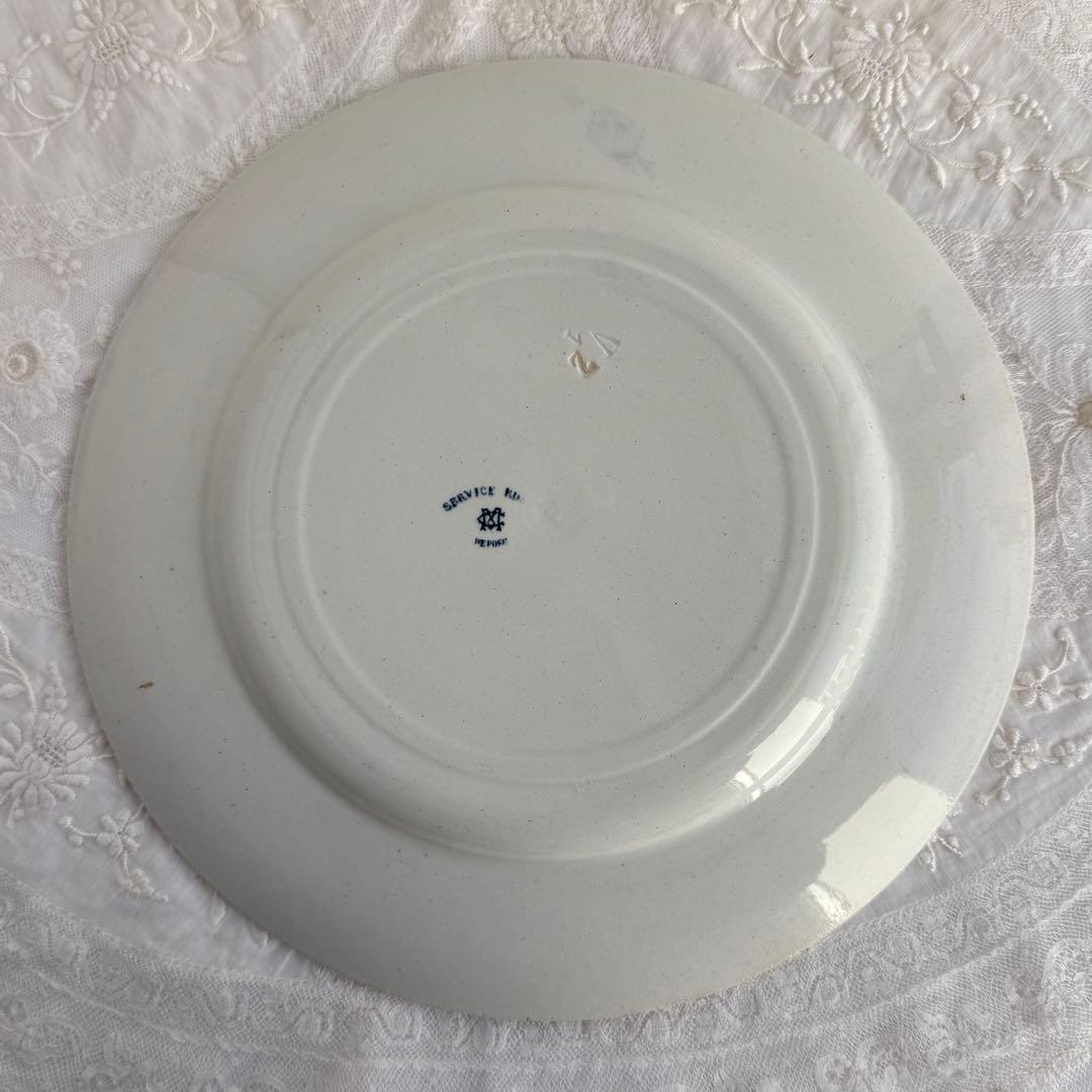 フランスアンティーク　クレイユモントロー　ローザ　 Creil 平皿