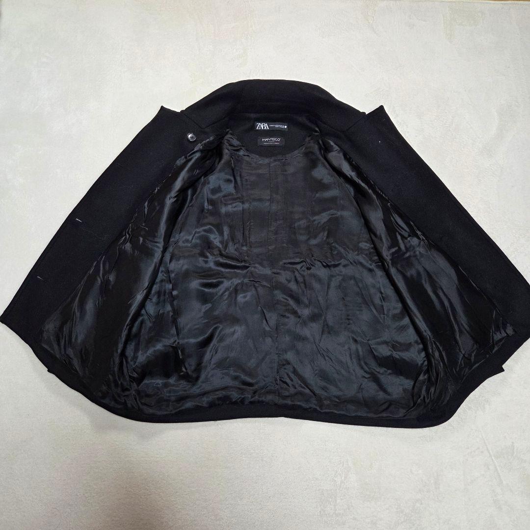 ZARA×MANTECO ウールブレンドオーバーサイズコート Sサイズ ブラック