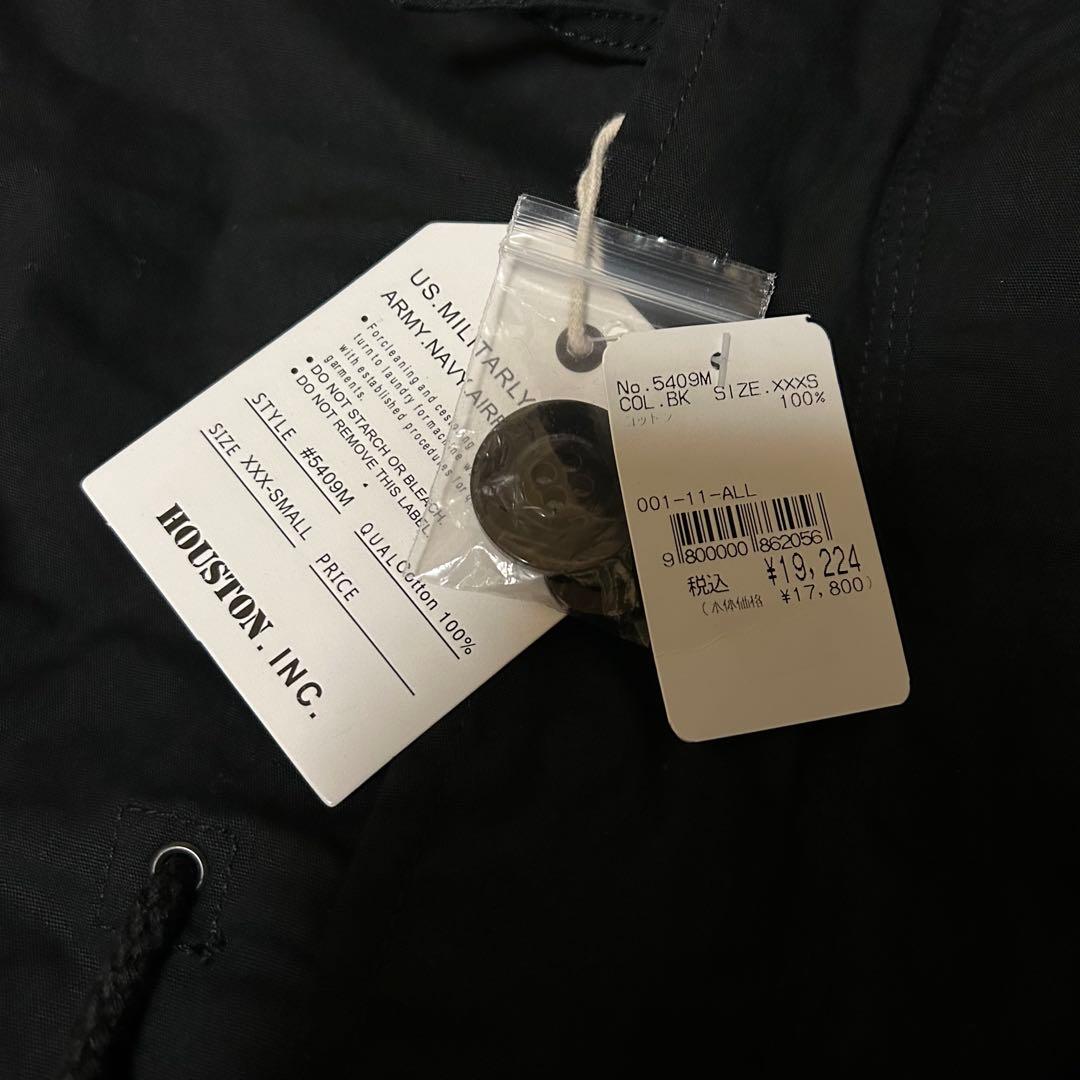 未使用 HOUSTON M-51 フィッシュテールパーカー BK XXXS