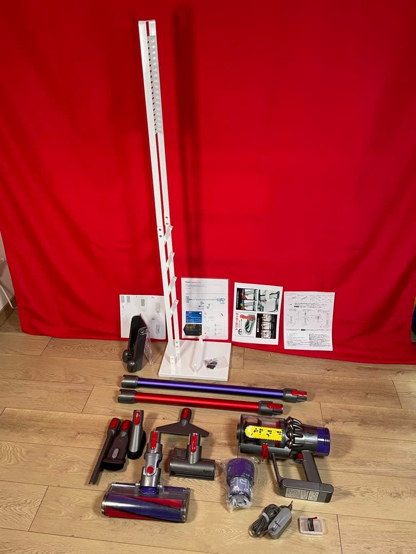 ダイソン ⑦ V10SV12 ホワイトスタンド　２本のパイプ　交換フィルター付