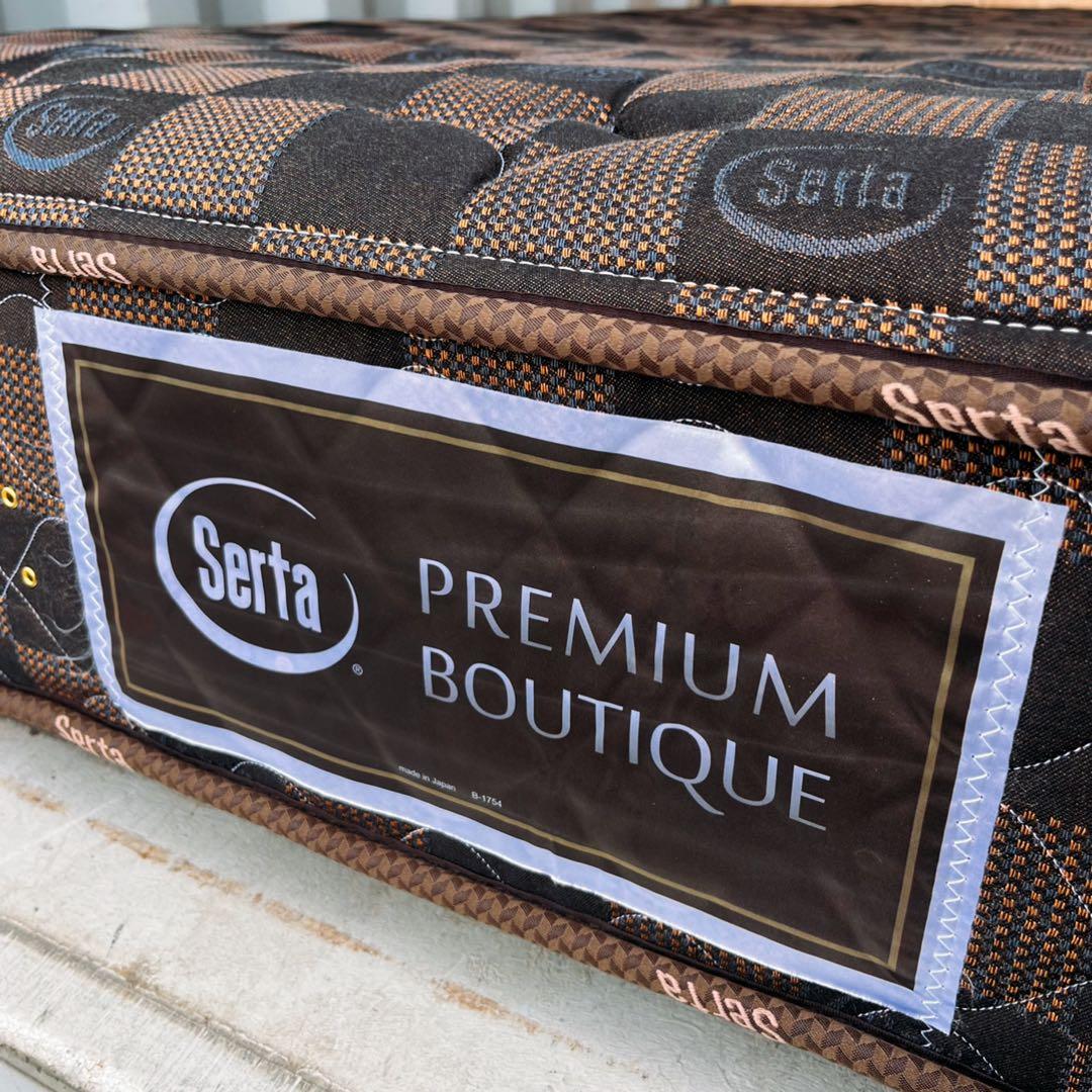 取付無料！サータ Q1ポスチャー ブラウンポケットコイルクイーンマットレス✨