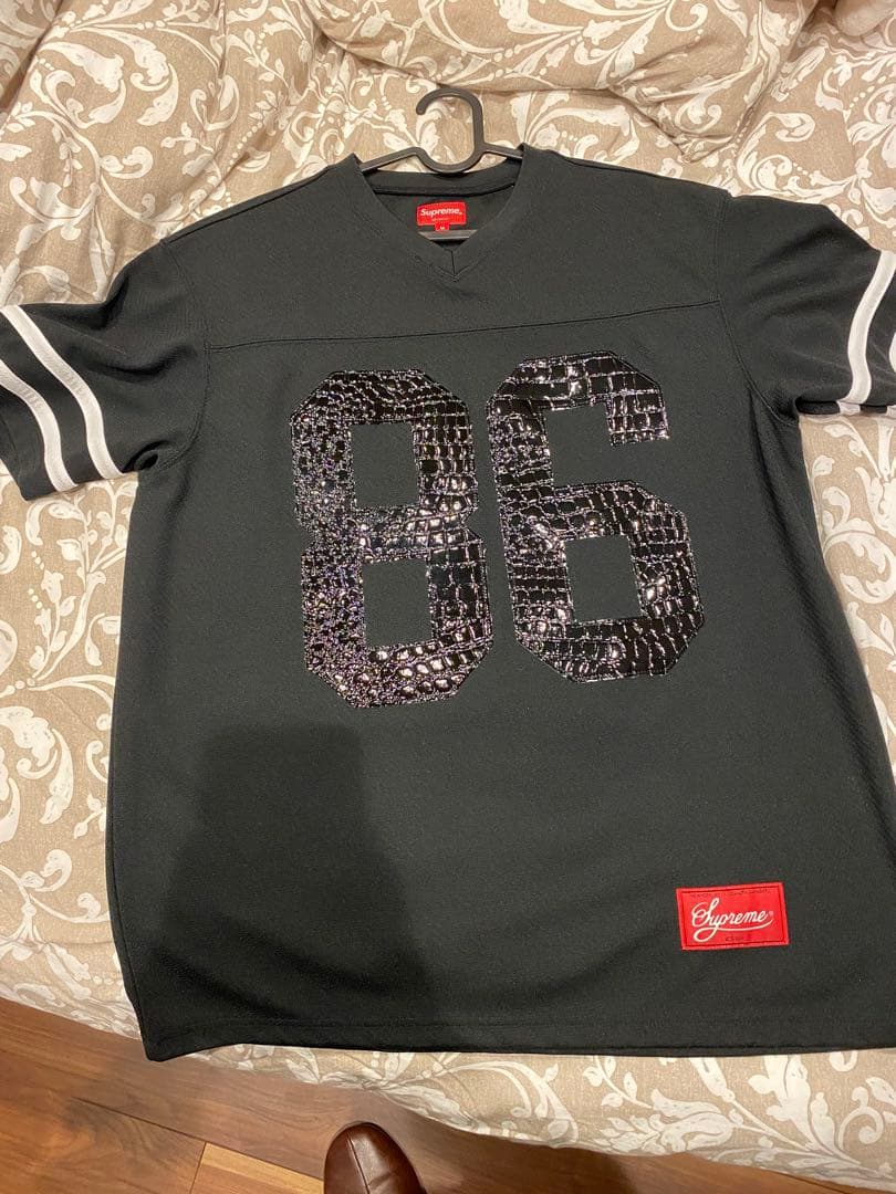 シャツ Supreme Faux Croc Football Jersey Black