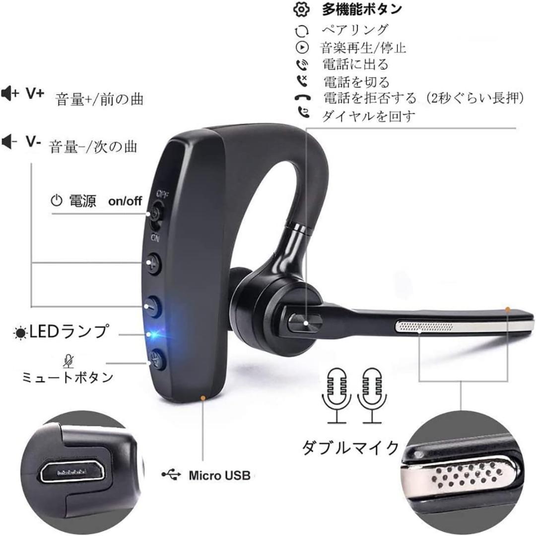 Bluetooth ワイヤレス ヘッドセット5.0 | 片耳用 |