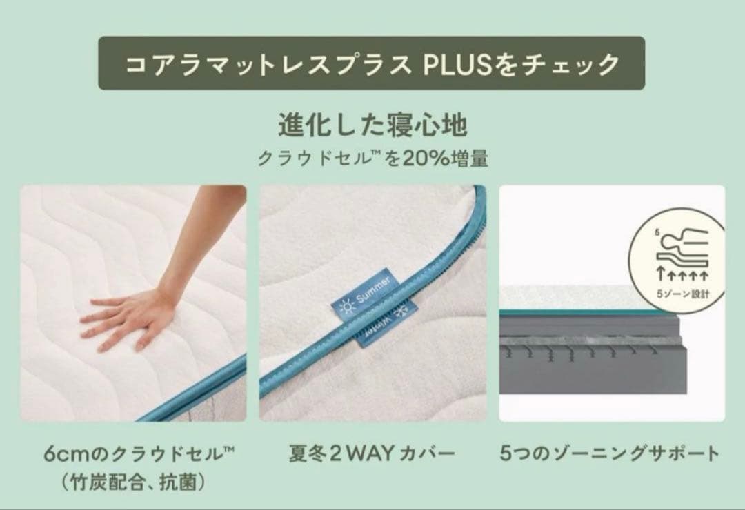 コアラマットレス プラス PLUS ✨Dサイズ ✨コアラ(R)✨新品、未使用
