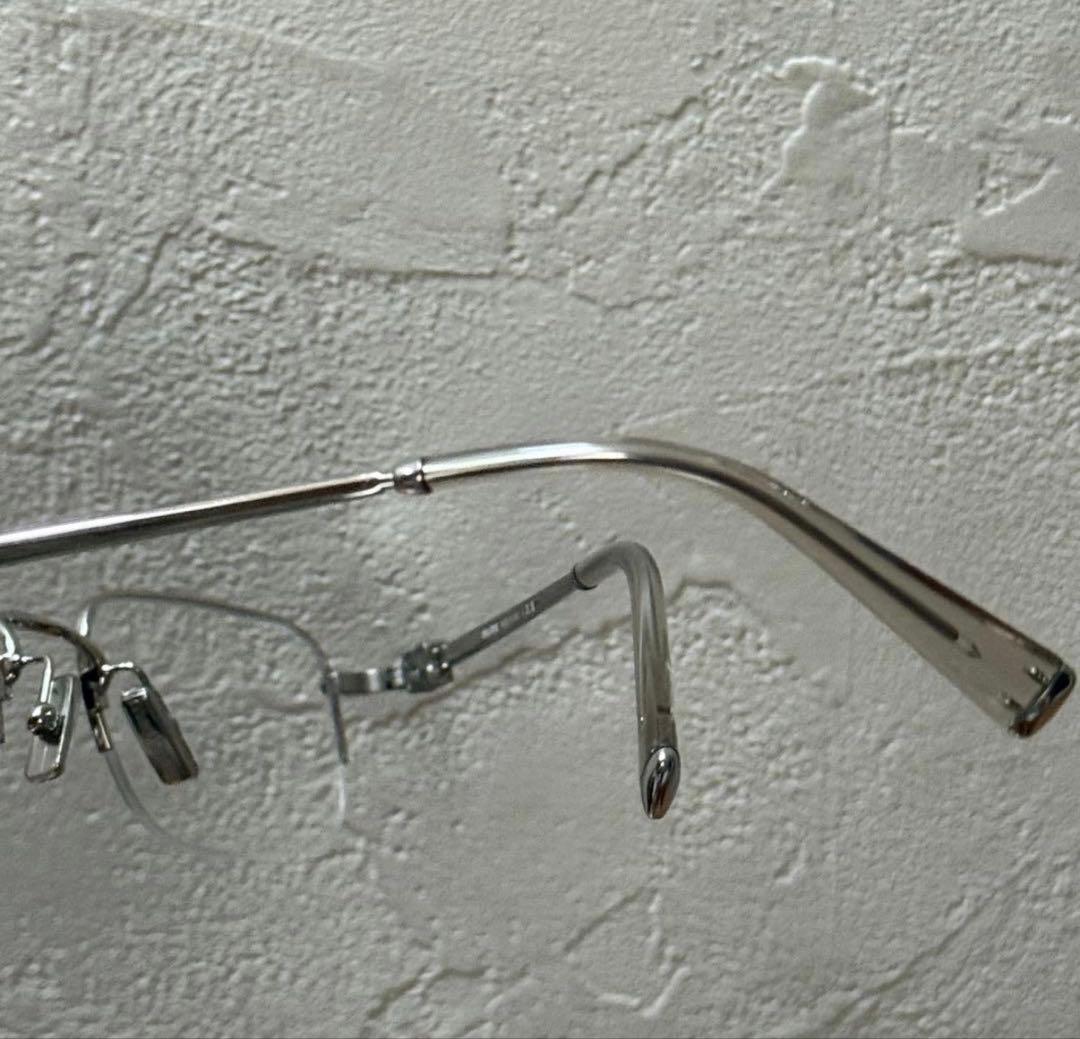 miu miu ミウミウ　シルバー メガネ　伊達メガネ　クリア　リムレス