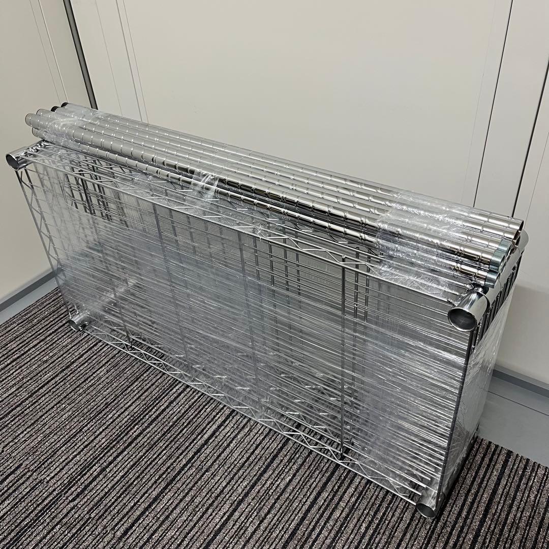 送料込み★中古★メタルラック 5段 クローム仕上げ★高さ1800幅900