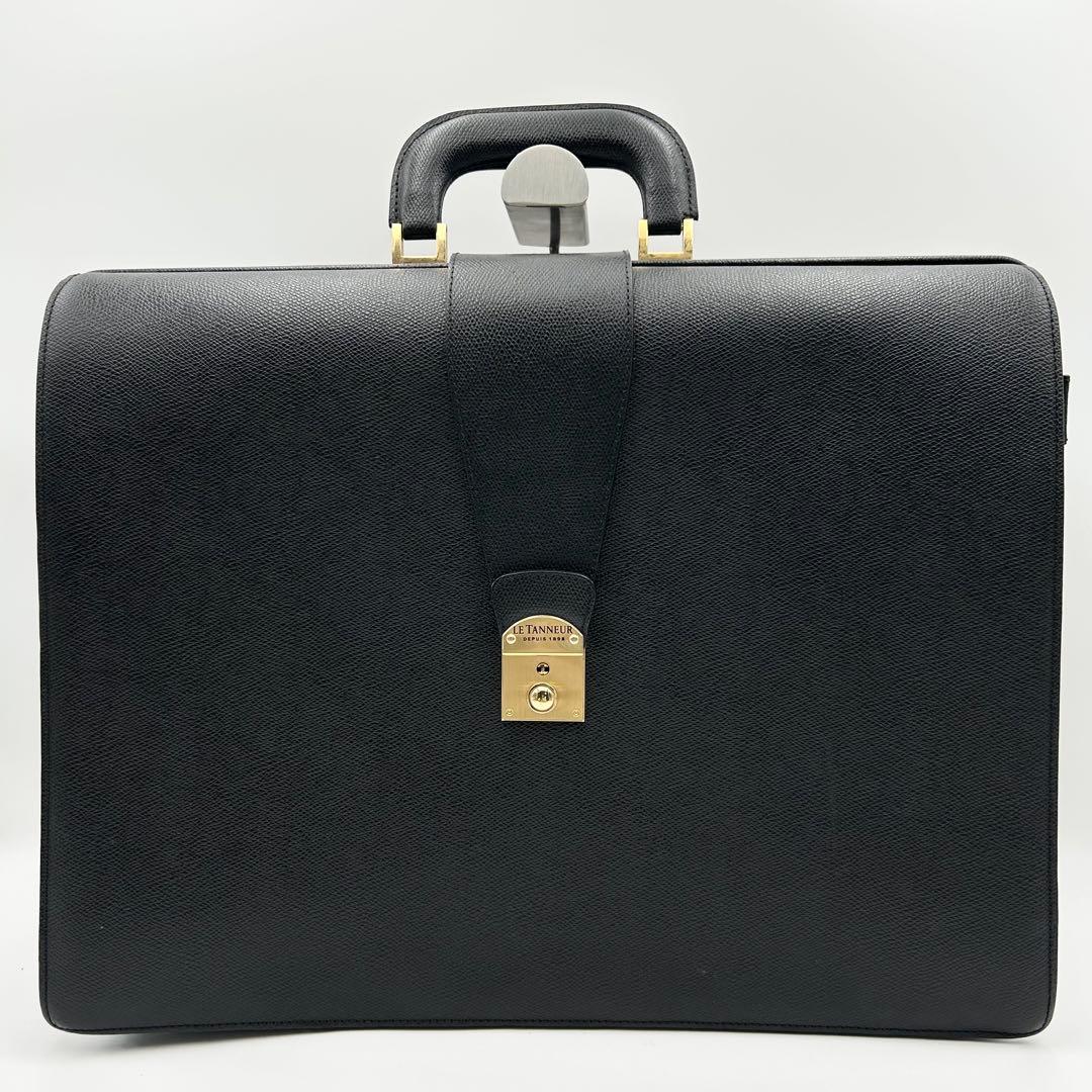 美品✨ ルタヌア ダレスバッグ ビジネスバッグ シボ革 ブラック 自立 保管袋