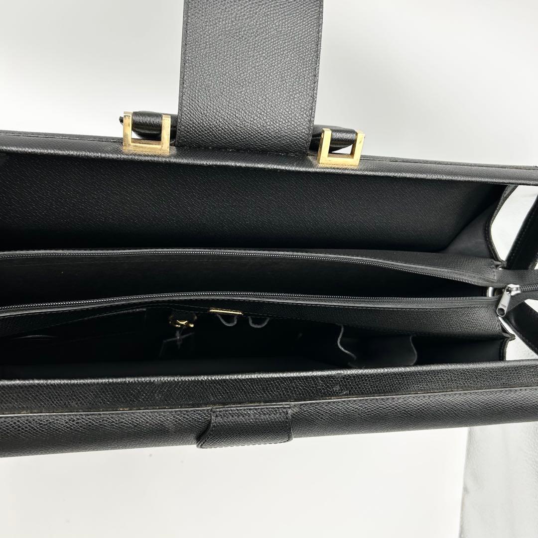 美品✨ ルタヌア ダレスバッグ ビジネスバッグ シボ革 ブラック 自立 保管袋