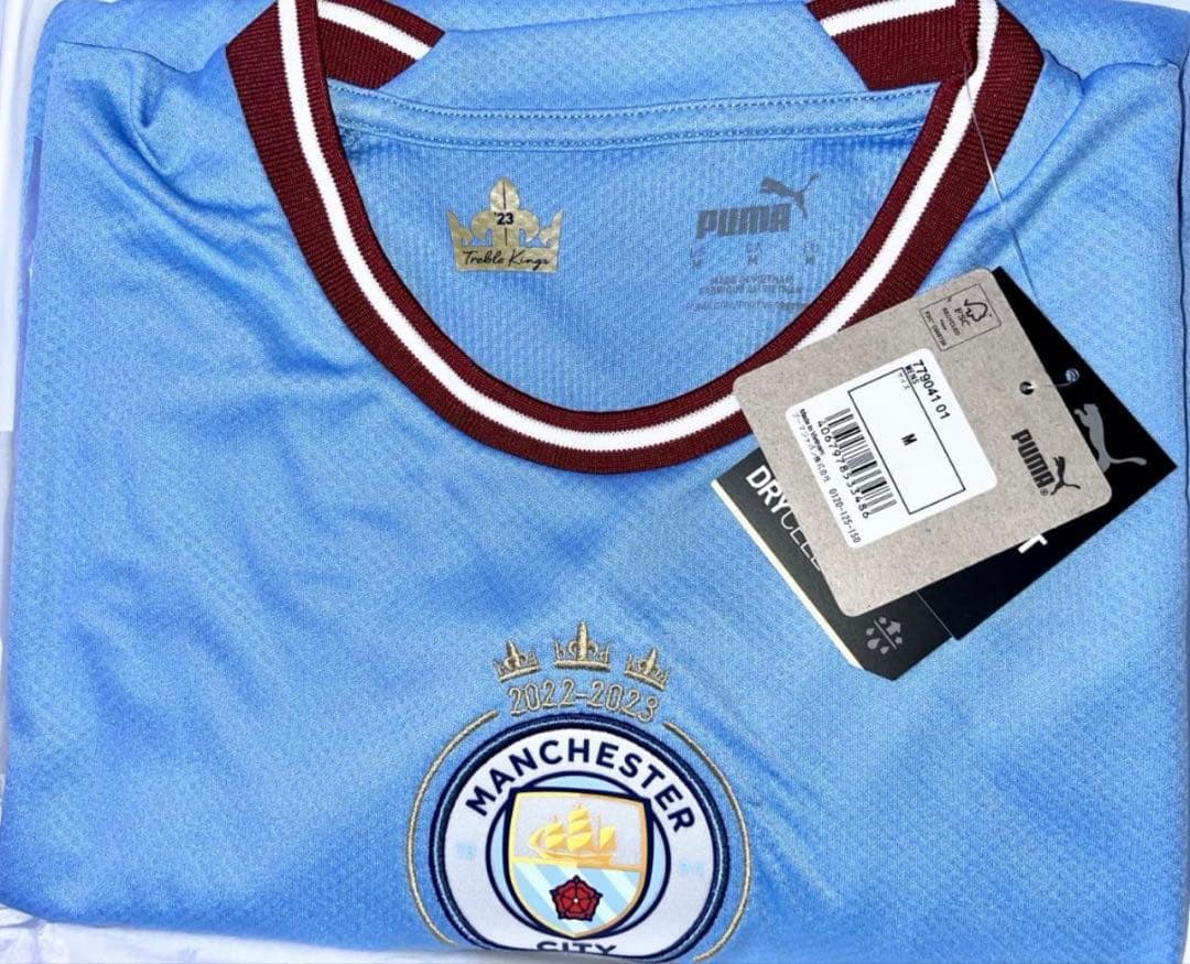 M マンチェスター シティ 22-23トレブル ウィナーズ 記念 ユニフォーム