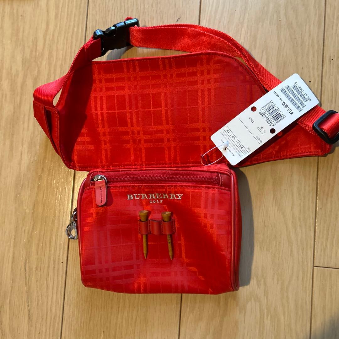 新品！値下げ！BURBERRY GOLF ボディバッグ レッド
