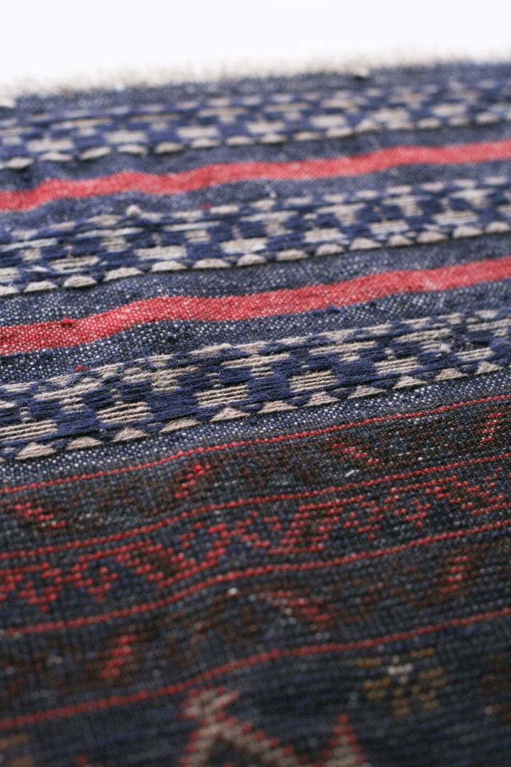 145cm×84cm バルーチ　トライバルラグ　ヴィンテージラグ　リビングサイズ