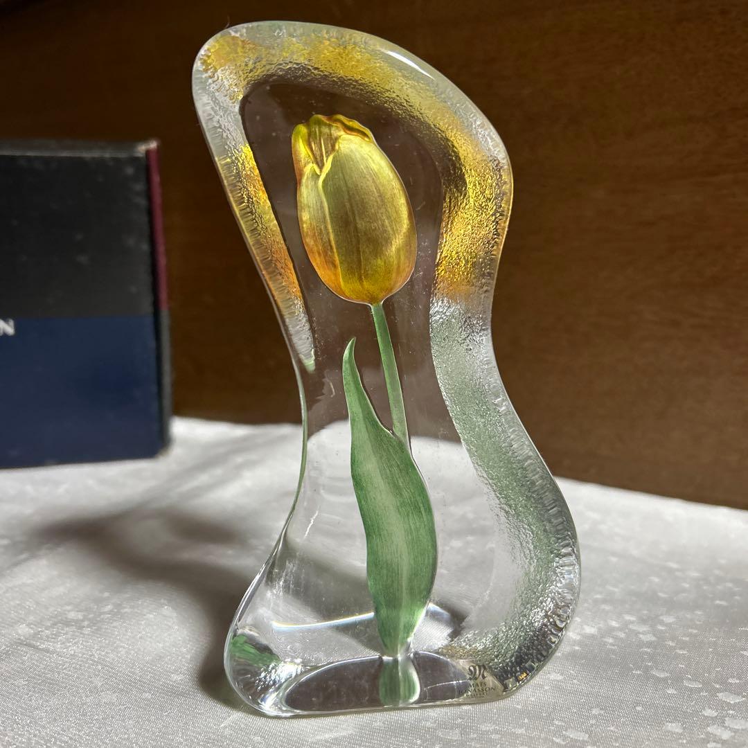 お値下げ　Mats Jonasson チューリップデザイン ガラス