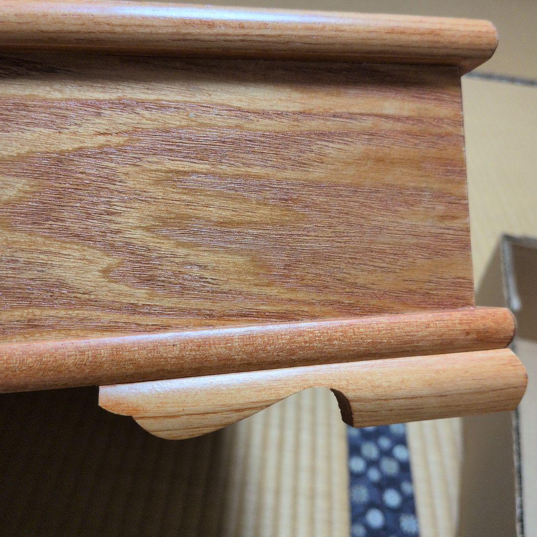 い草製 ケヤキ塗り人形用飾り台 約74cm x 47cm