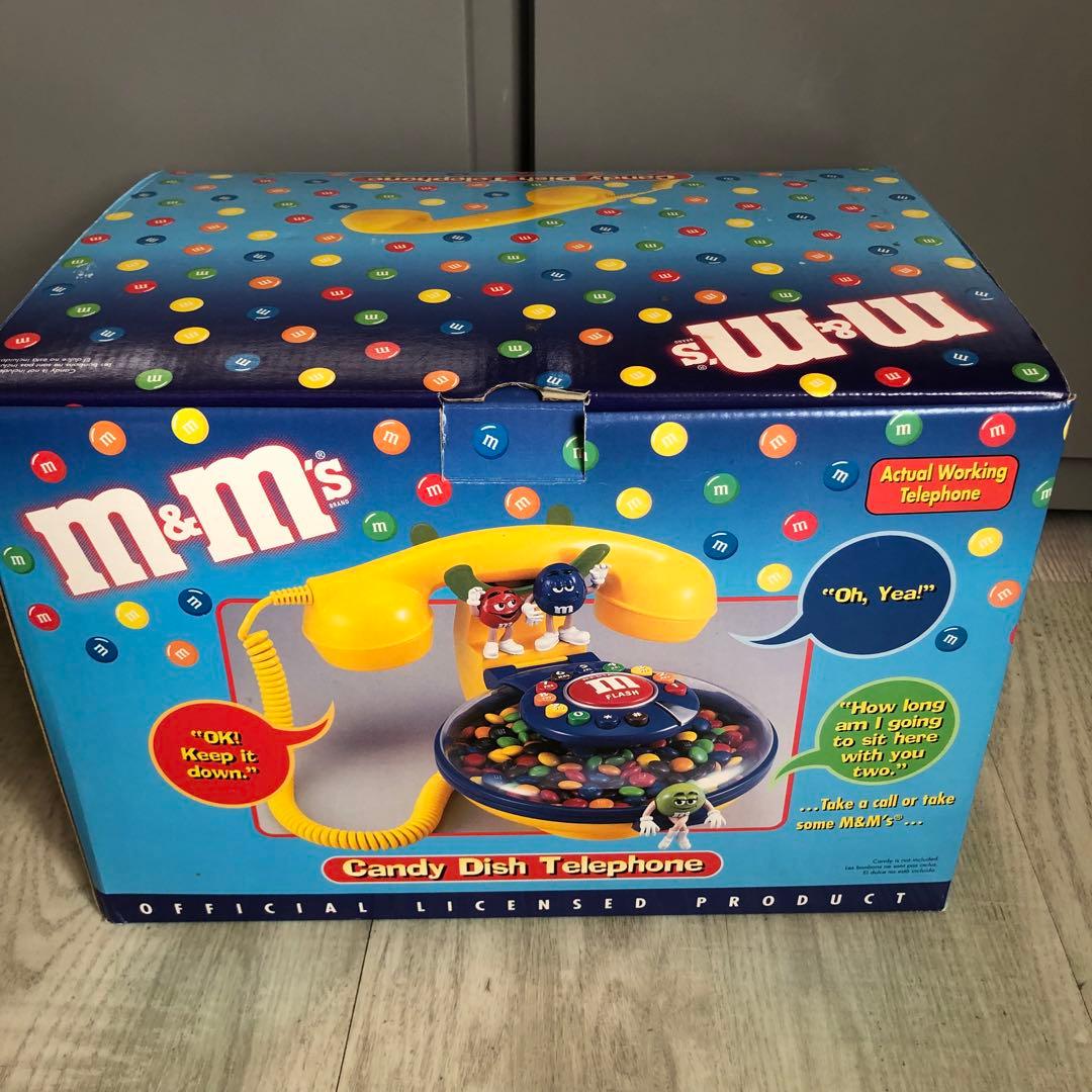 新品箱付デッドストックアメリカUSAビンテージM&Msキャンディディッシュ電話機