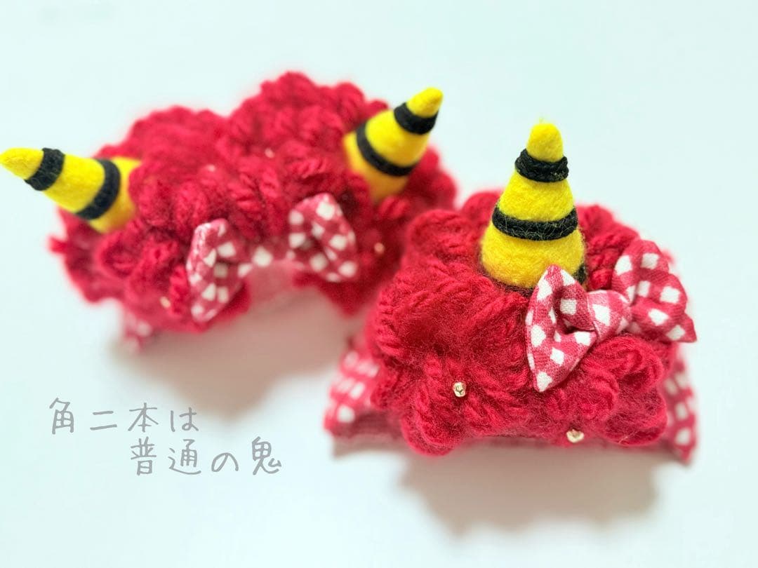 節分　カチューシャ　鬼　犬用　猫用　赤　帽子　コスチューム　コスプレ　鬼の角