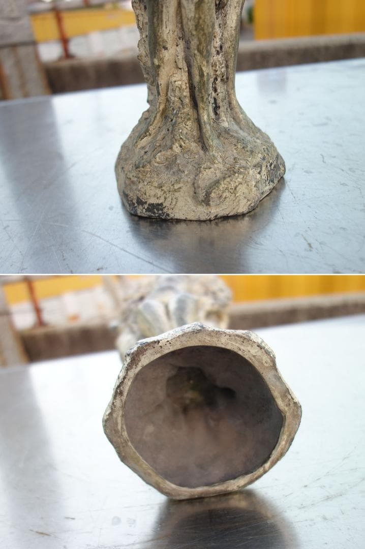 【中古】M▽ブロンズ像 彫刻 アート オブジェ 女性 裸婦 (37238)