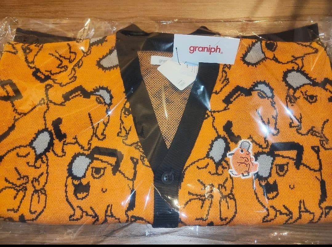 【グラニフ】L ポチタ パターン｜ジャカードカーディガン チェンソーマン