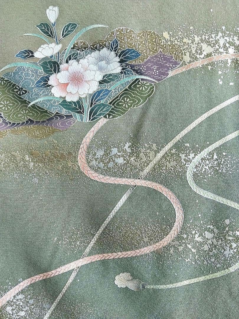 専用 最終値下げ F‐305 付け下げ 京友禅 組紐 袷 金彩 銀彩 暈し 美品