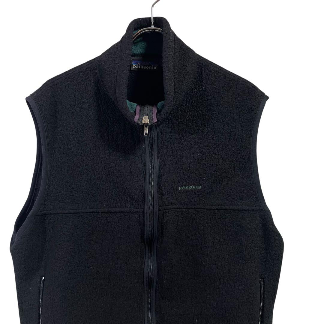90s patagonia フリースベスト　ブラック　M USA製