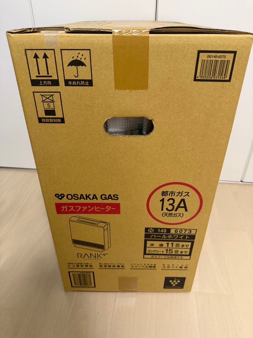 大阪ガス　ガスファンヒーター　リンクプラス　パールホワイト　140-6073