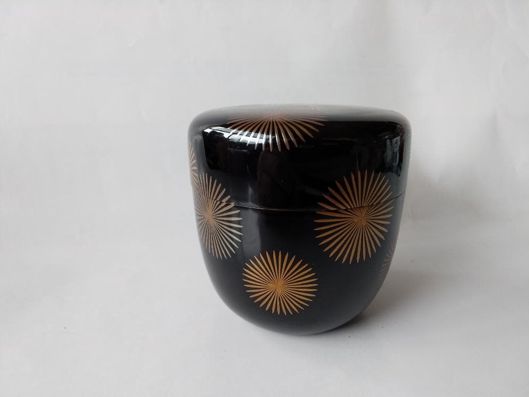 岡本漆専堂 岡本漆園 作 唐松 棗 共箱 漆器 漆芸 抹茶 茶道具 新品 未使用