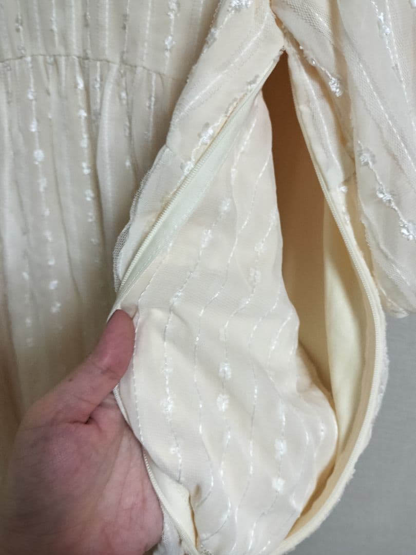 honono バルーンスリーブワンピース　授乳服　マタニティ　ワンピース　L