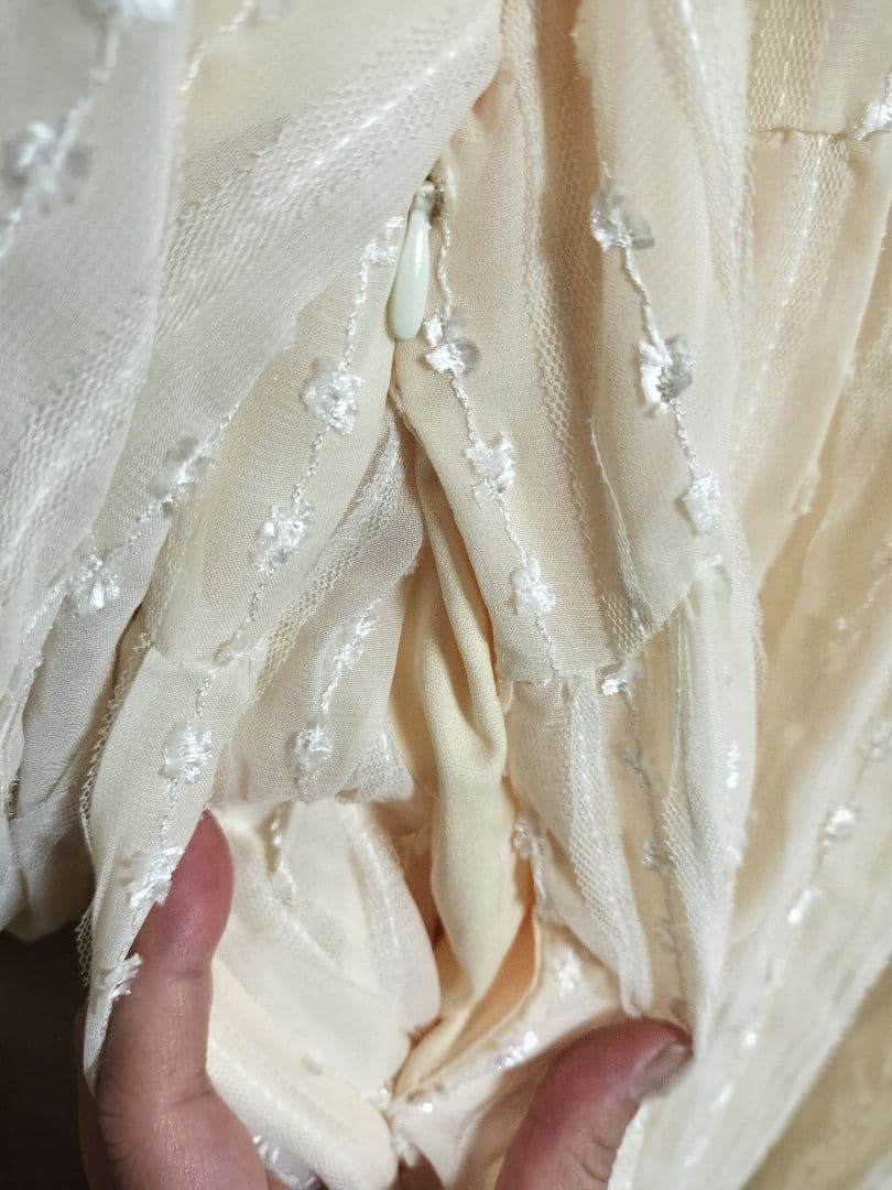 honono バルーンスリーブワンピース　授乳服　マタニティ　ワンピース　L