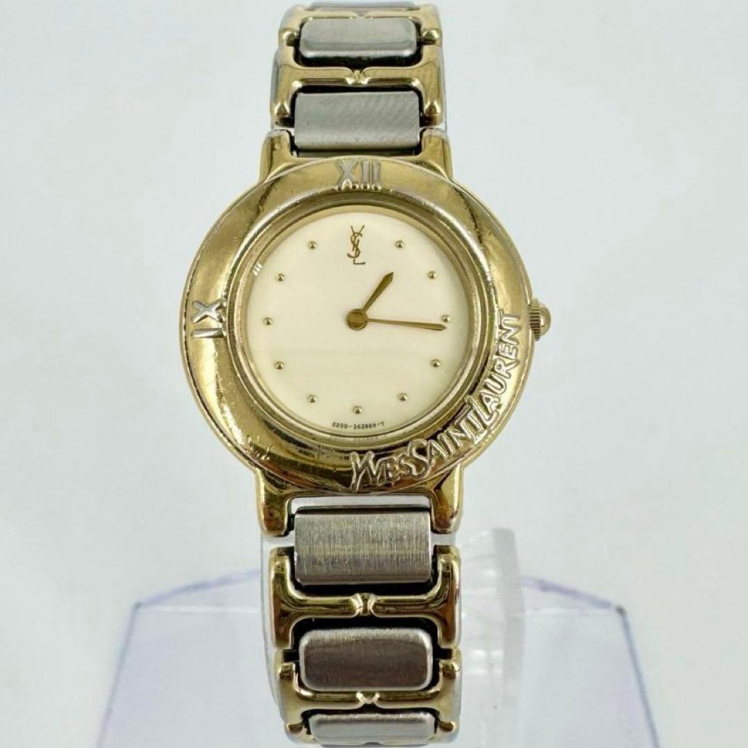 【新品電池】YVESSAINTLAURENT コンビ レディース 腕時計