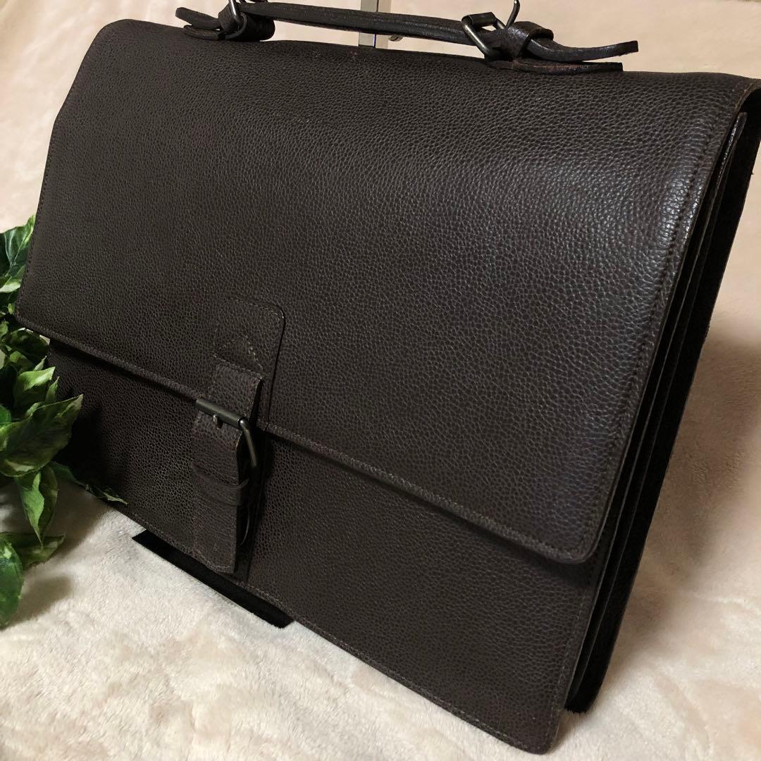 レア✨ポーター　吉田カバン　ブリーフケース ダレスバッグ　レザー　ダークブラウン