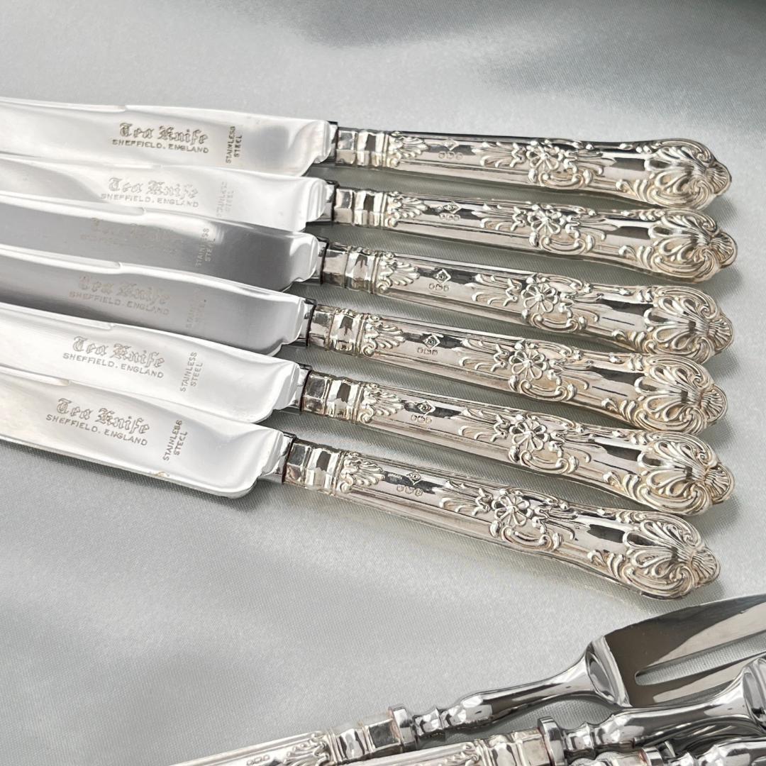 【HARRISON BROTHERS】【純銀ハンドル】キングスパターン12本