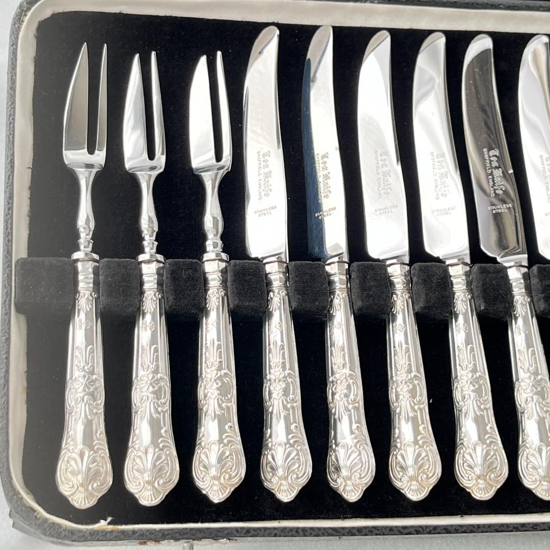 【HARRISON BROTHERS】【純銀ハンドル】キングスパターン12本