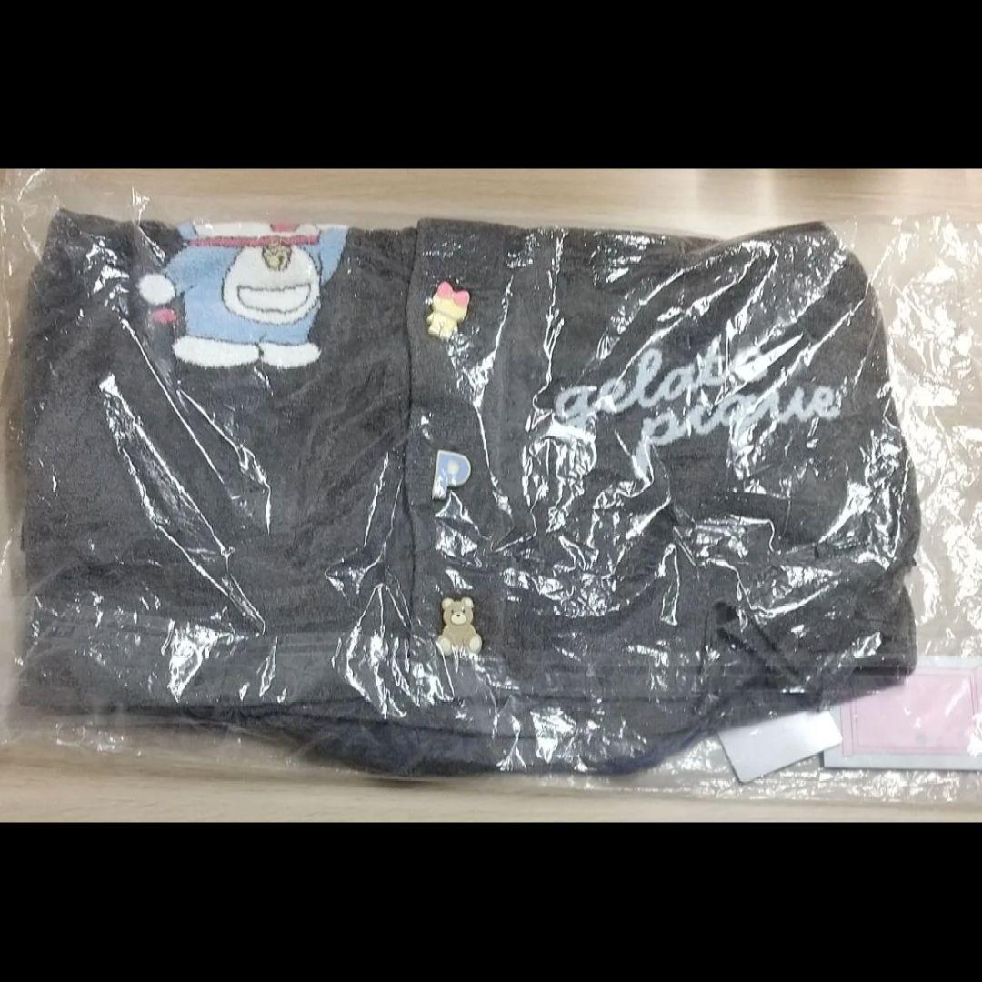 ジェラートピケ ドラえもん おはようおやすみカーディガン チャコールグレー