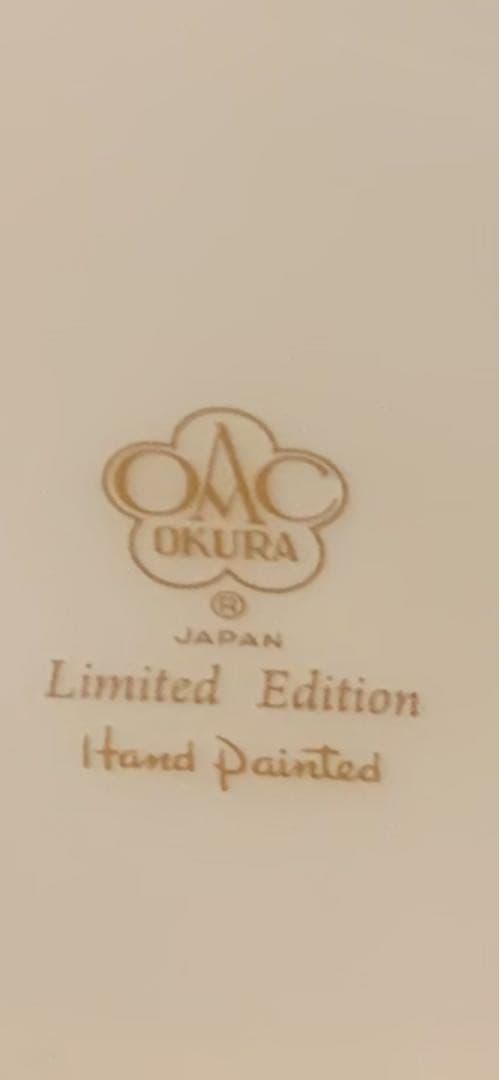 希少品　大倉陶園　花園　プレミアムブルー　ミート皿　6枚セット