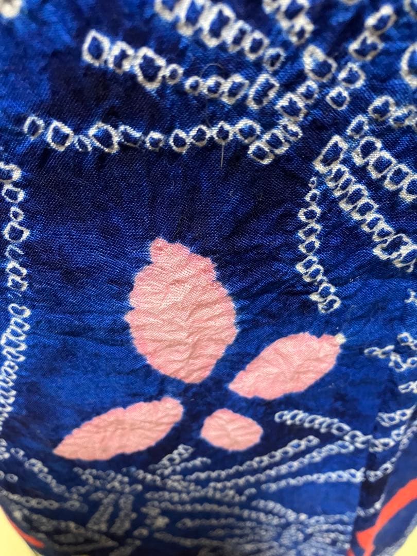 ち*ん様 オークション有松鳴海総絞り浴衣のみ157±5瑠璃色蝶