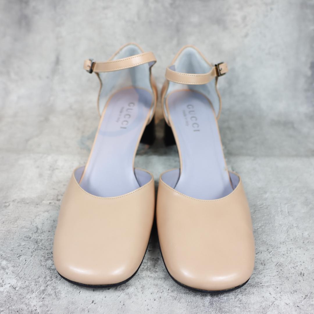 GUCCI グッチ パンプス ミュール ベージュ レディース 箱・保存袋付き