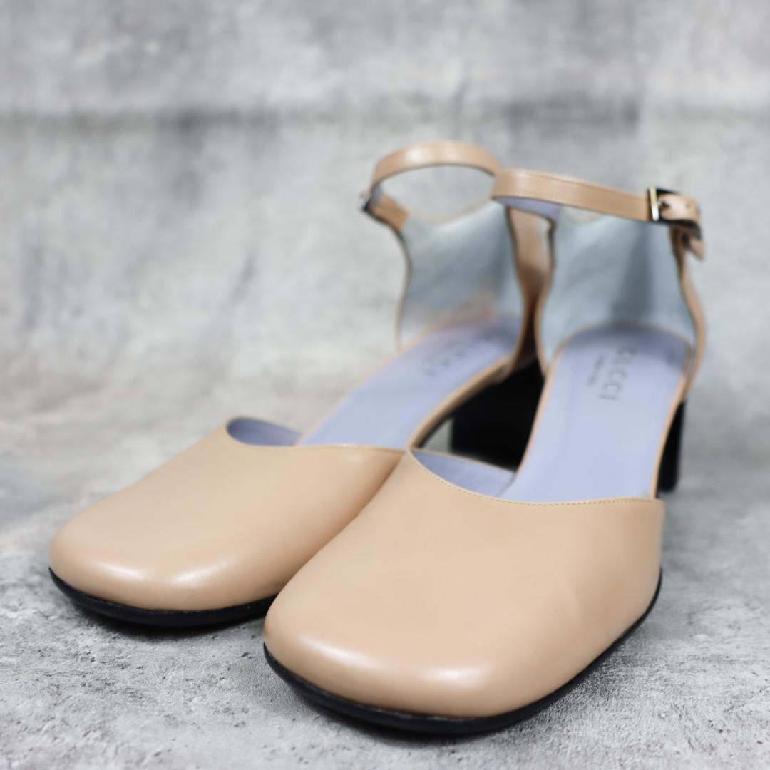 GUCCI グッチ パンプス ミュール ベージュ レディース 箱・保存袋付き