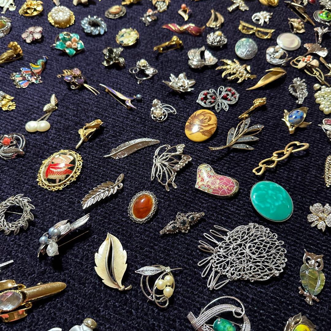【vintage】ブローチ　130点以上　まとめ売り　大量